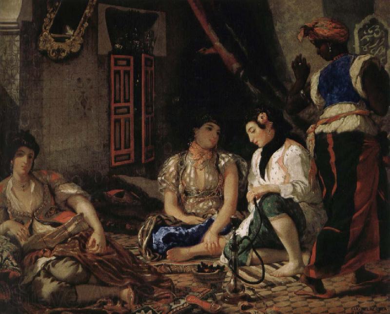 Eugene Delacroix Women of Algiers in the room Norge oil painting art